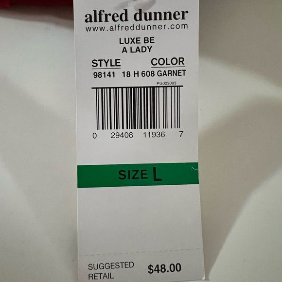 Alfred Dunner Red Velvet Mock Neck Sequence vintage retro crewneck top L - Picture 6 of 7